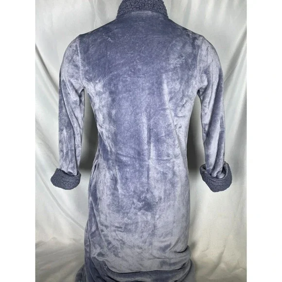 Natori Purple Plush Sherpa Zip Caftan Lounger Robe Women's XS - Picture 10 of 12